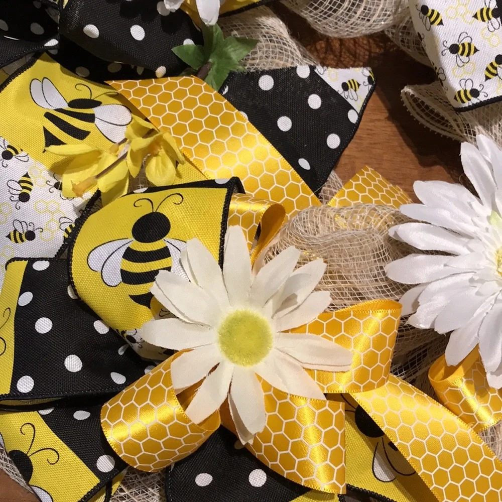 Bee 🐝 Stuffed Sunflower 🌻 Wreath The Bee Knees Thinking Of You Custom Final Sale